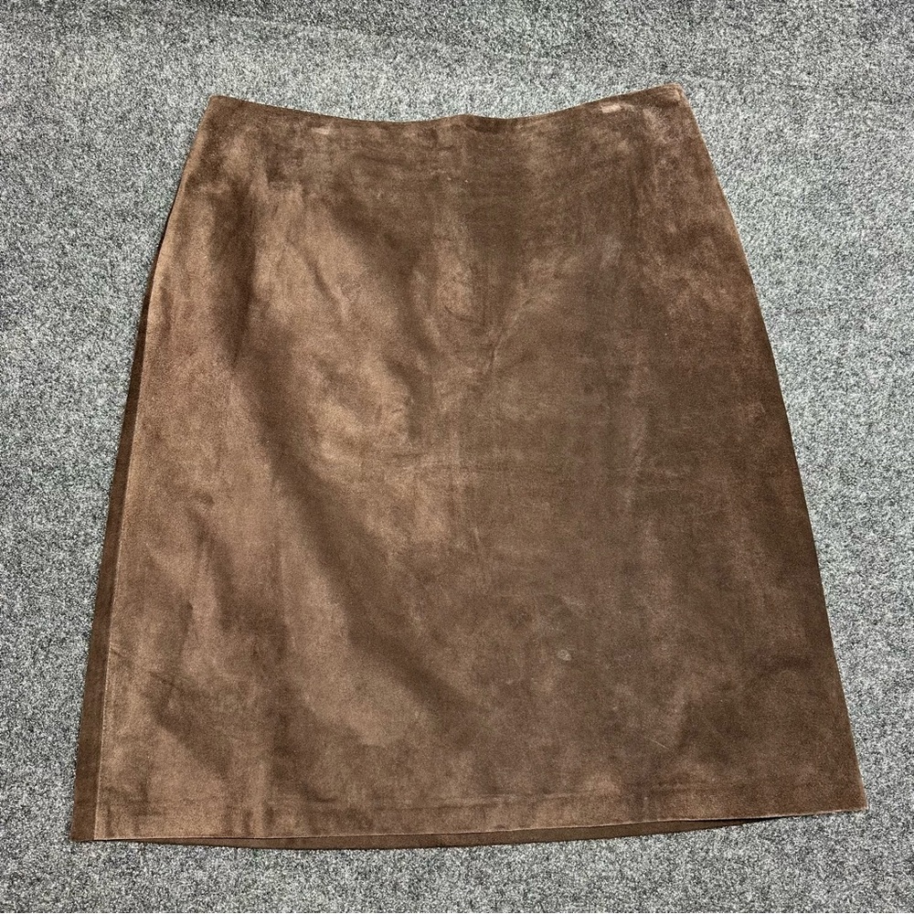 GAP Brown Pencil Suede Skirt
